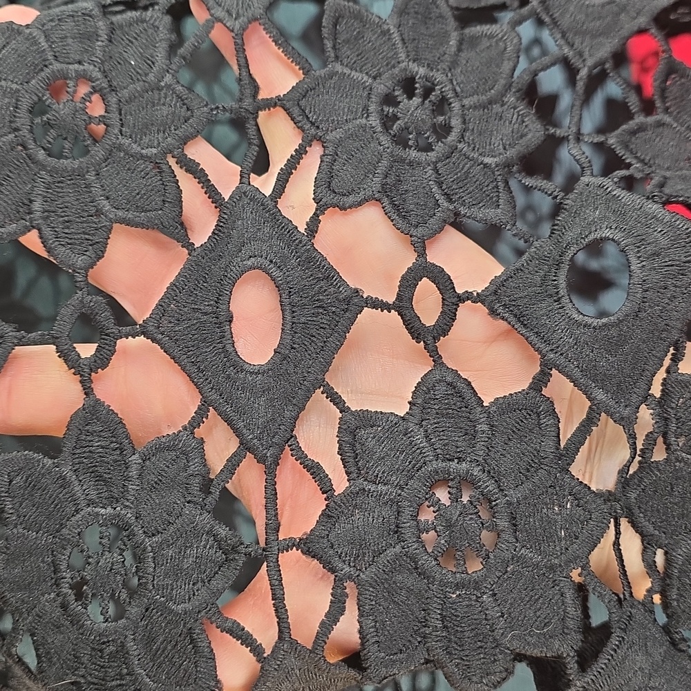 Crochet Cut Out Floral Lace Vest/ Cover Up Top - Picture 10 of 13